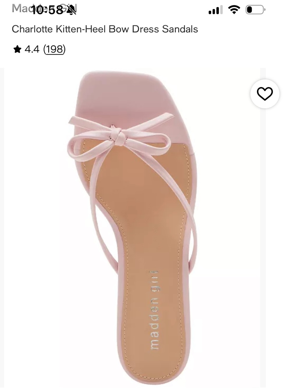 Madden Girl Soft Pink Bow Slide Mule